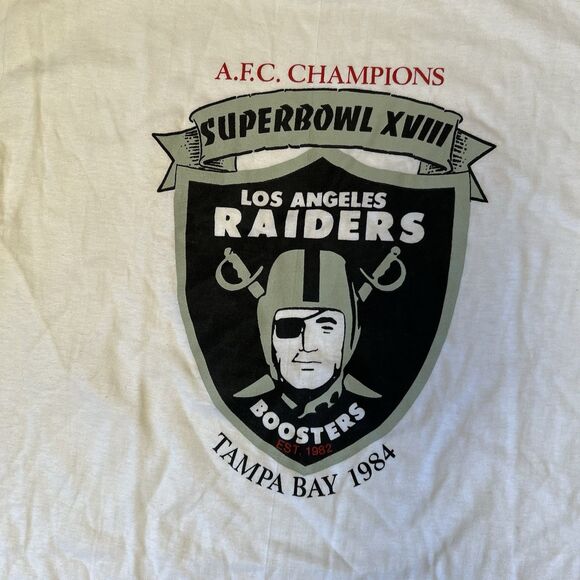 1984 Los Angeles Raiders Booster World Champion T-Shirt Made In USA Large - Picture 7 of 7